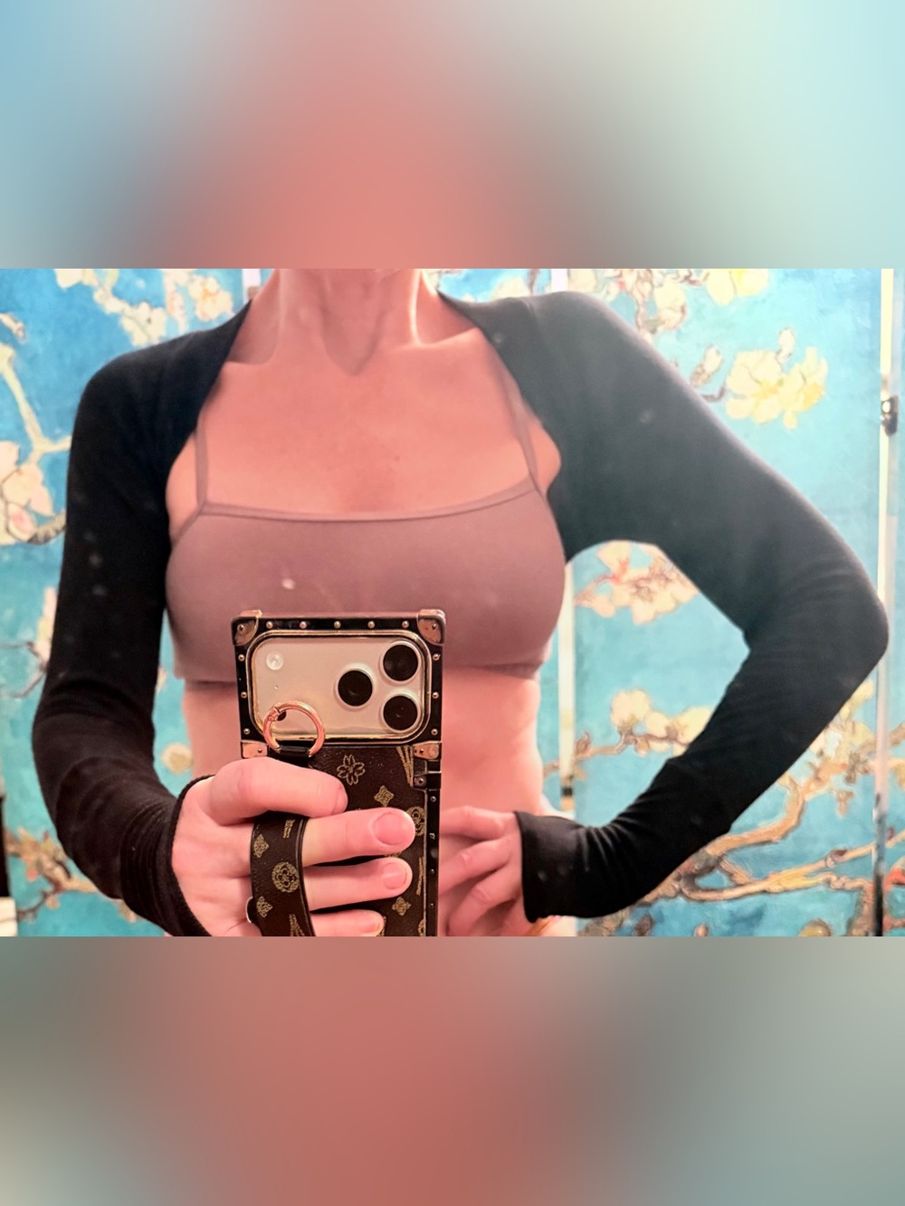 Old Navy UltraLite Rib-Knit Bolero Cardigan Shrug Top Black S Petite